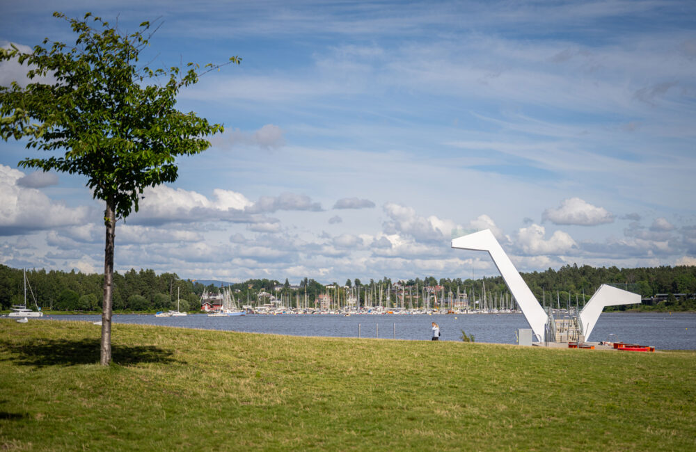 Kadettangen 15 minutters sykkeltur for badstu og bad.